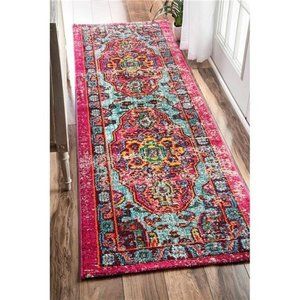 NEW Multicolor Boho Runner Area Rug